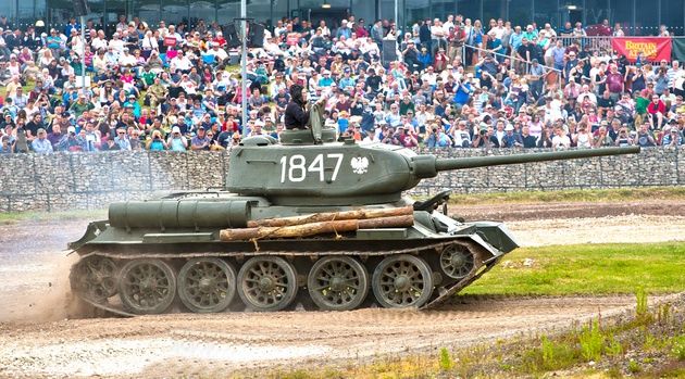 Spotkanie z Wargaming w muzeum w Bovington - polski czołg na pokazach