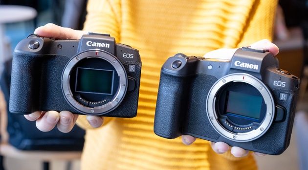 Canon EOS RP i EOS R dłonie