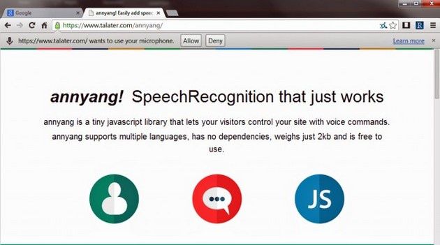 Google Chrome głos