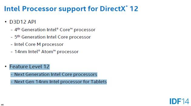 Intel - kompatybilność zintegrowanych układów graficznych z DirectX 12