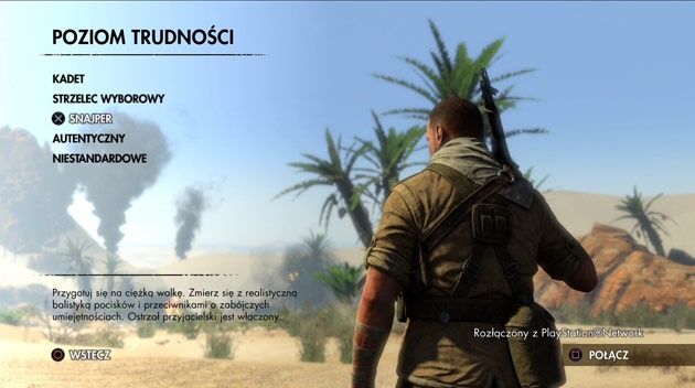 Sniper 3 - poziomy trudności