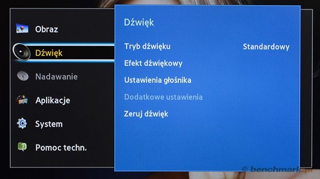 Samsung T27C370EW menu OSD dźwięk