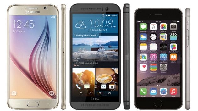 Galaxy S6 vs HTC One M9 vs iPhone 6