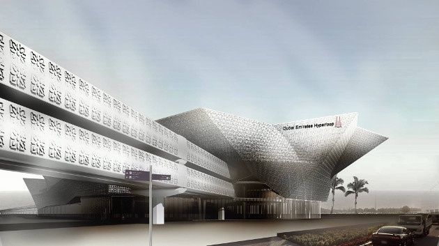 Hyperloop Hyper Poland stacja wejście