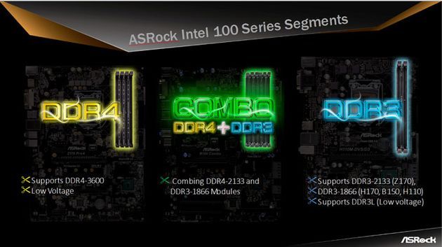 ASRock B150M Combo-G - obsługa pamięci DDR3 i DDR4