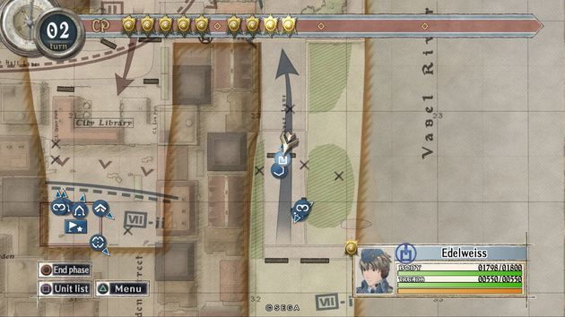Valkyria Chronicles Remastered - mapa taktyczna