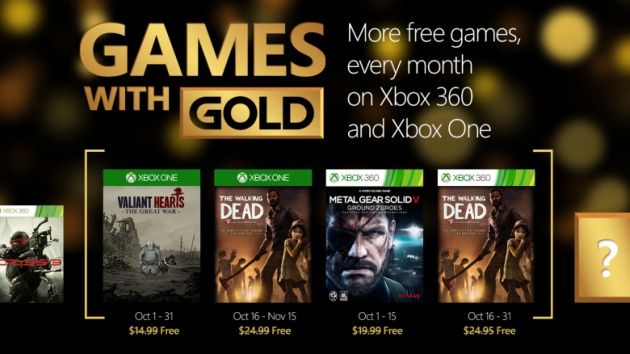 Games with Gold na październik