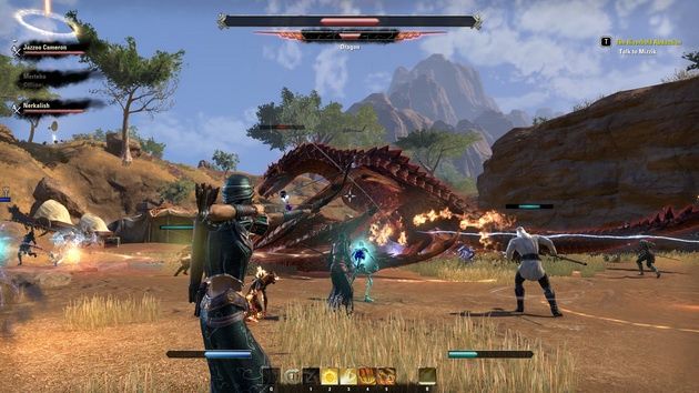 The Elder Scrolls Online - walka ze smokiem w Elsweyr