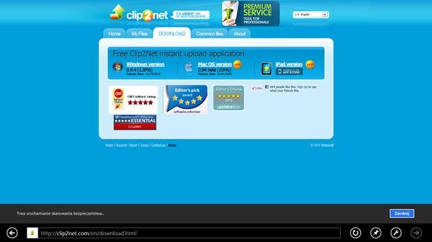 Windows 8 - skanowanie w Smart Screen