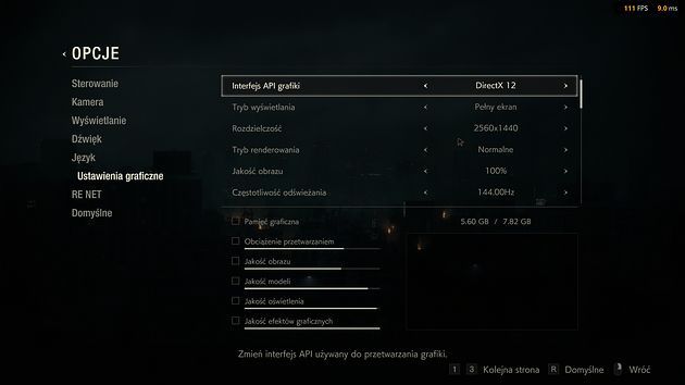 Resident Evil 2 remake - ustawienia graficzne część 1