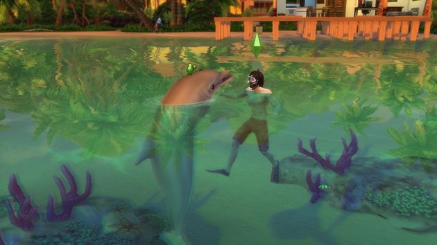 The Sims 4: Wyspiarskie życie - pływanie z delfinem