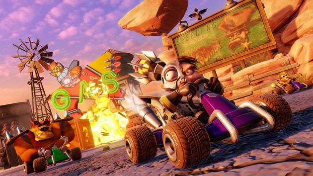 Crash Team Racing Nitro-Fueled - przeciwnik depcze po piętach