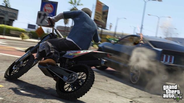 GTA 5 - pościg na motocyklu