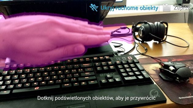 Samsung Galaxy S 4 - obiekt do usunięcia z kadru aparatu