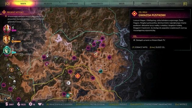 Rage 2 - mapa z aktywnościami