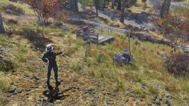Fallout 76 - bohater w amerykańskim kapeluszu
