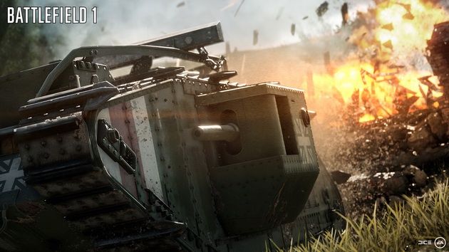 Realizm w Battlefield 1 - czołg Mark 1