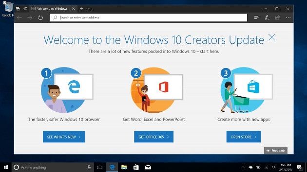Windows 10 CU ekran