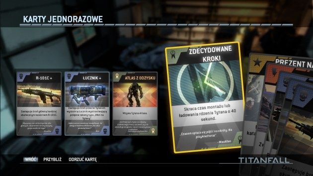 Titanfall karty jednorazowe