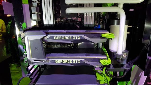 Nvidia GeForce GTX 1080 - komputer z dwoma kartami w SLI