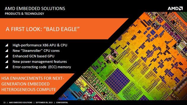 AMD APU/CPU Bald Eagle procesor slajd