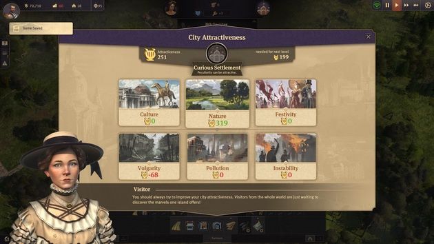 Anno 1800 - atrakcyjność miasta