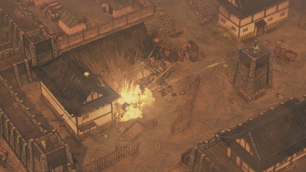 Shadow Tactics - strzał i wybuch