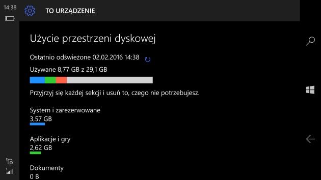 Microsoft Lumia 950 XL pamięć