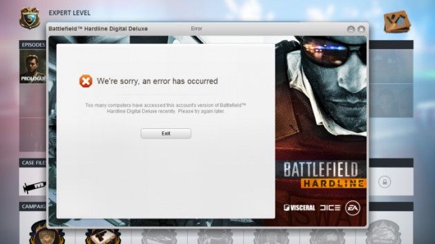 Battlefield: Hardline gra zabezpieczenia DRM