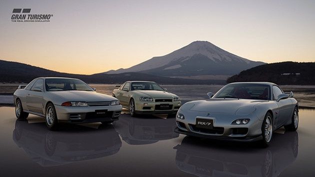 GT Sport auta Mazda RX-7 Spirit R Type A oraz Nissan Skyline GT-R V
