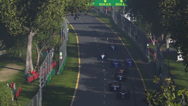 F1 2019 - kamera z góry na wyścig