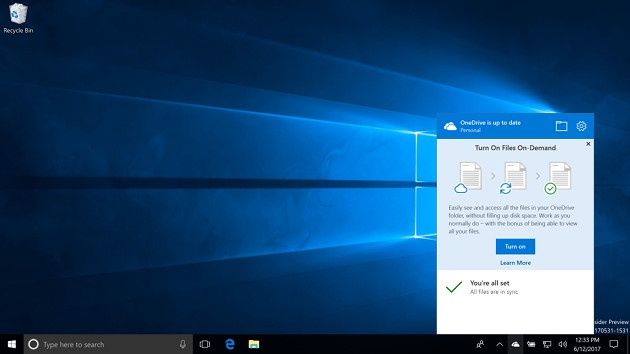 Windows 10 Fall pliki na żądanie