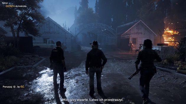 Far Cry 5 - wejście do siedziby kultu