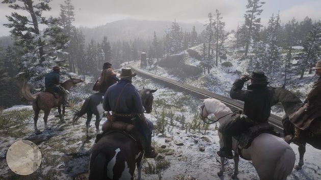 Red Dead Redemption 2 - oczekiwanie na przyjazd pociągu
