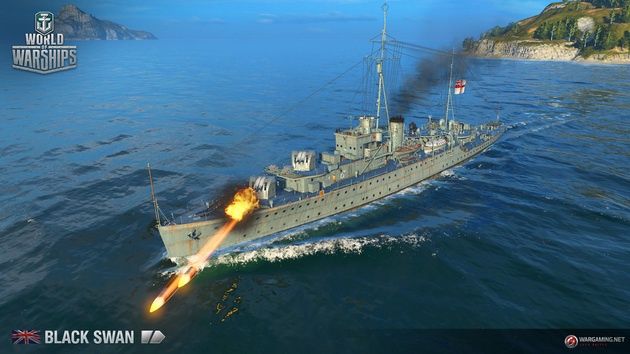 Wargaming - World of Warships - brytyjski Black Swan