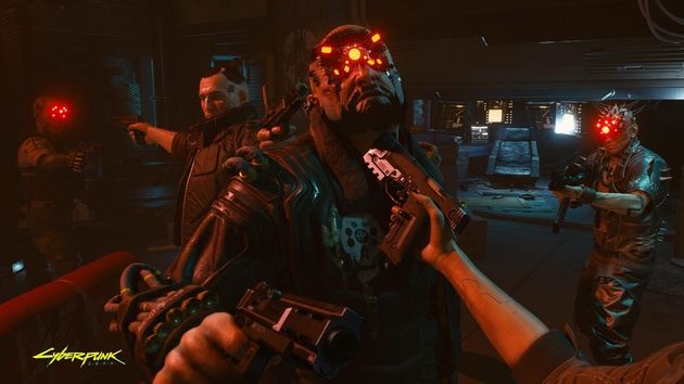 Cyberpunk 2077 - przeciwnik na muszce