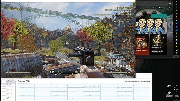 Fallout 76 - obciążenie CPU
