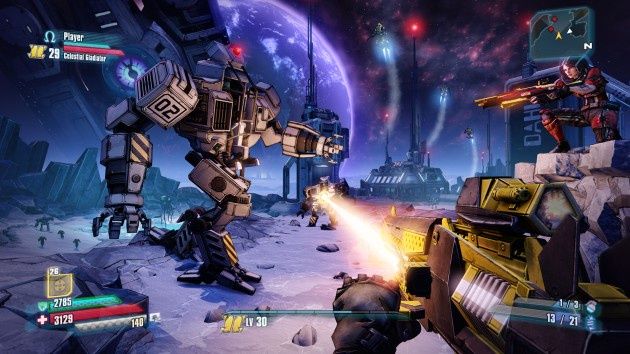 Borderlands: The Pre-Sequel walka z robotami