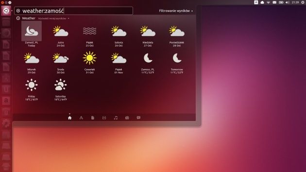 Ubuntu 13.10 pogoda