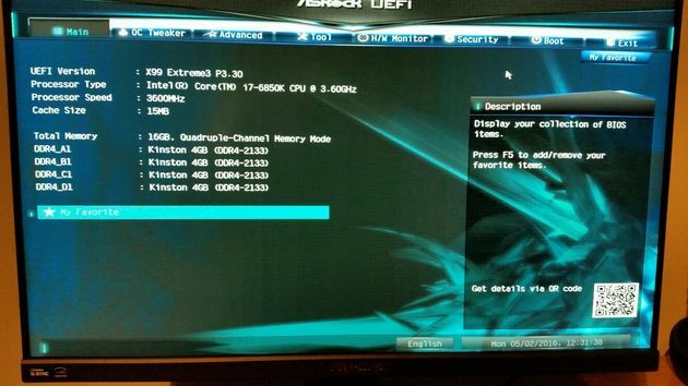 Intel Core i7-6850K i ASRock X99 Extreme3