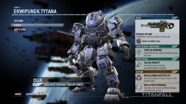 Titanfall ekwipunek
