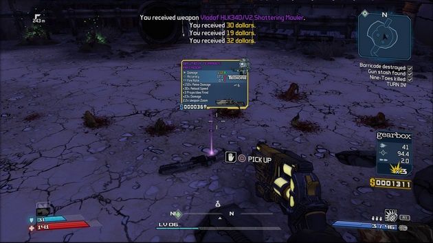 Borderlands: Game of the Year Edition - podnoszenie broni
