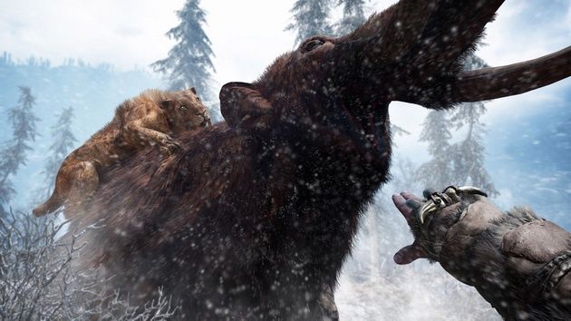 Far Cry Primal - tygrys szablozębny i mamut