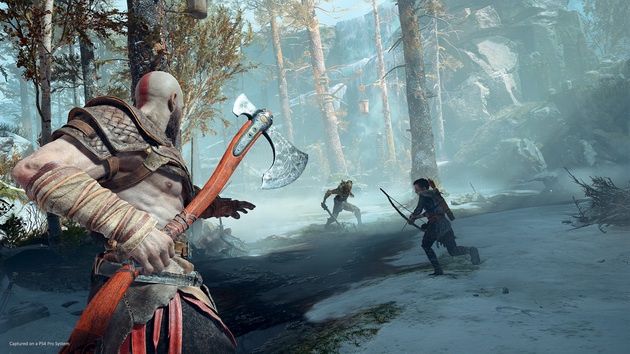 God of War - Kratos z Lewiatanem w ręku
