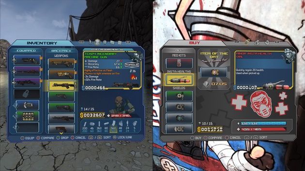 Borderlands: Game of the Year Edition - przeglądanie menu w kooperacji