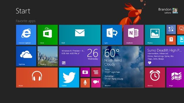 windows 8.1 preview wygląd start nie każdy pc i tablet zgodny