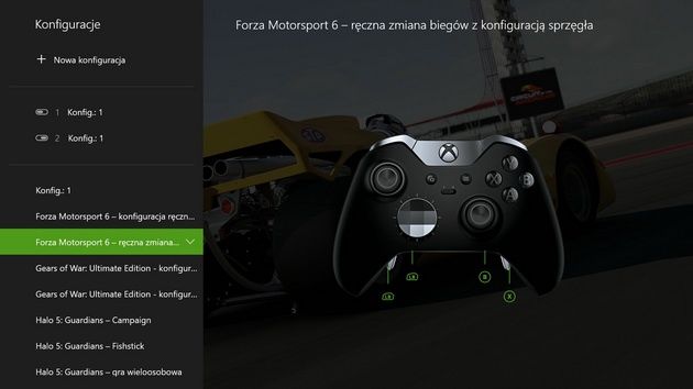 Xbox Elite - gotowe profile przechowywane w aplikacji Akcesoria Xbox