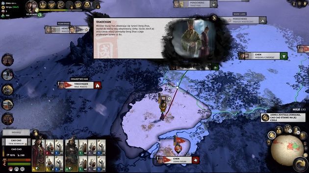 Total War: Three Kingdoms - czytelny interfejs