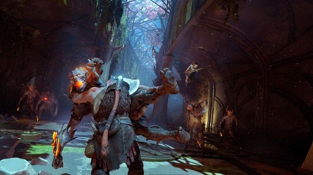 God of War gra screen walka