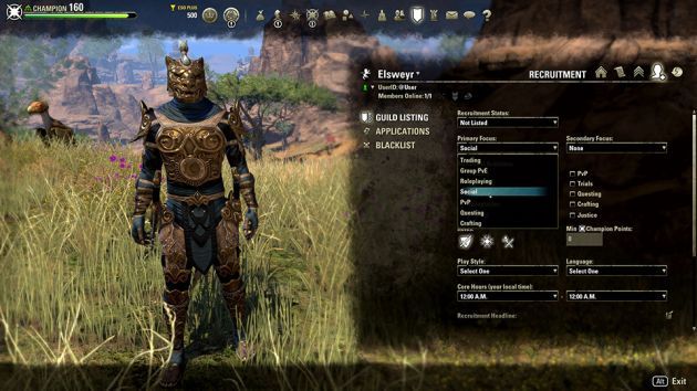 The Elder Scrolls Online: Elsweyr - wyszukiwarka guildii